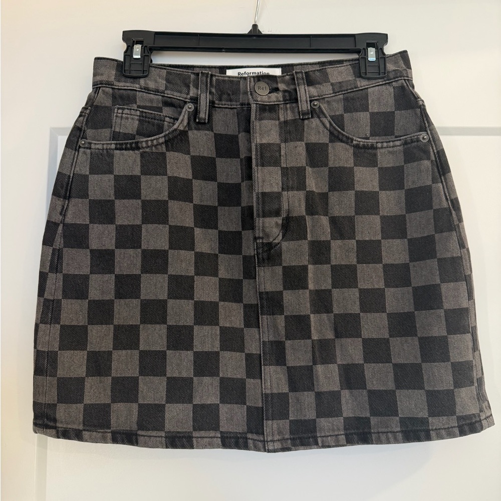 Reformation High Rise Jackie Denim Skirt